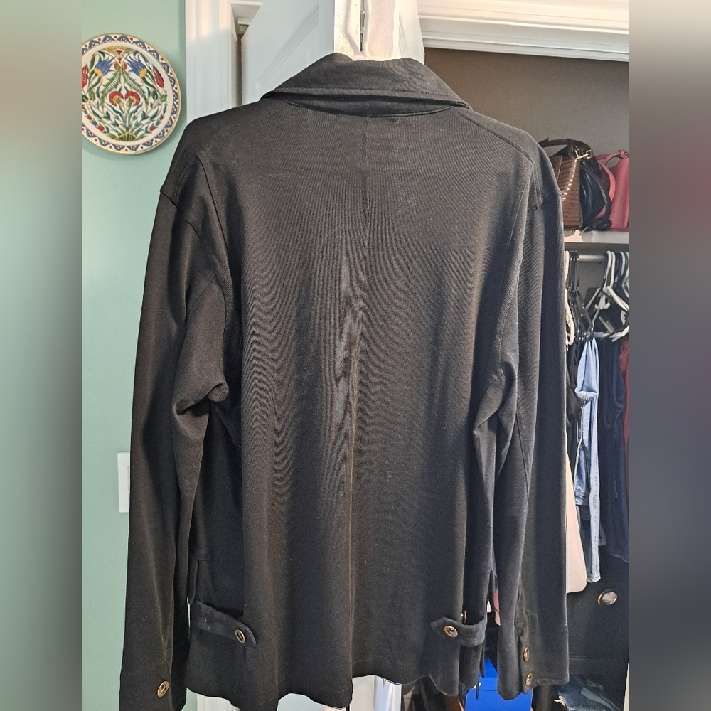 Black Button-Up Jacket - Picture 2 of 6